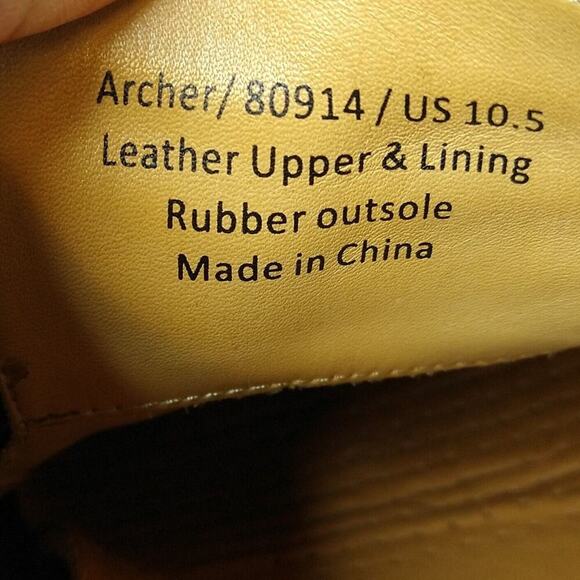 Warfield & Grand Men's Archer Leather Oxford Plain Toe Black Derby Shoes Sz 10.5 - Picture 12 of 12